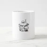 Cottagecore Goblincore Mushroom Snail Giant Coffee Mug