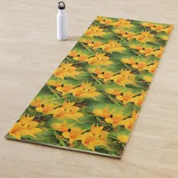 Elegant Lily of the Incas / Yellow Alstroemeria Yoga Mat