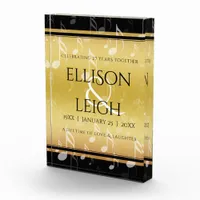 Elegant 27th Music Wedding Anniversary Celebration Photo Block