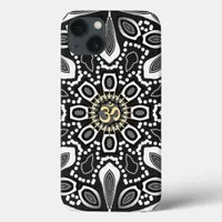 Tribal Black+White Aum iPhone 13 Case