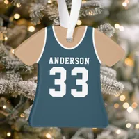 Personalized Navy Basketball Jersey Ornament