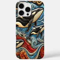 Ocean Ballet: Whales and Waves iPhone 16 Pro Max Case