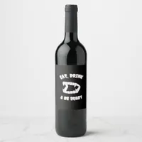 Eat Drink Be Scary Vampire Minimalist Style Wine Label