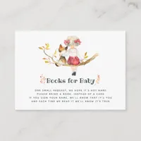 Cute Autumn - Fall Girl Baby Shower Book Request Enclosure Card
