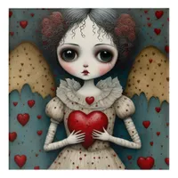 Adorable Gothic Valentine Doll Acrylic Print