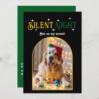 Holiday Luxe Funny Pet Dog Christmas Photo Holiday
