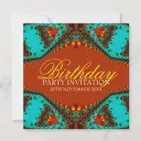 Exotic Lace Butterfly Birthday Invitations