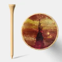 Lady Liberty red and yellow stars Golf Tees