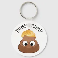 Dump Trump Poop pile "anti-trump" Political Humor Keychain