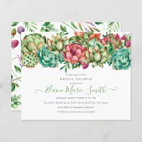 Budget Boho Succulent Bridal Shower Invitation