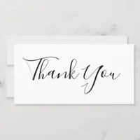 Elegant Script Funeral Thank You Card