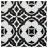 Contemporary Aesthetic Black and White Pattern Fabric