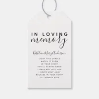 Light This Candle Photo Remembrance Tribute Candle Gift Tags