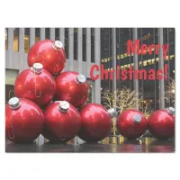 Huge Christmas Ball Ornaments in NYC Tissue Paper