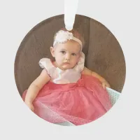 Christmas Photo, Name and Year Ornament Keepsake