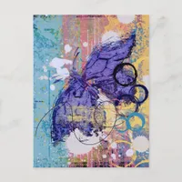 Butterfly Grunge Postcard