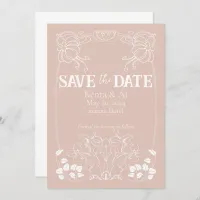 Wedding Announcement,  Art Nouveau Invitation