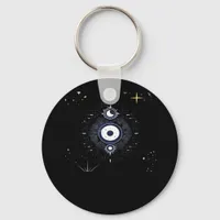 Whimsigoth Night Sky Sun Moon Witchy Classic Vinta Keychain