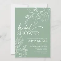 Sage Green Fall Bridal Shower Invitation
