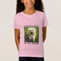 World's Best Dog Mom Paw Prints Photo T-Shirt