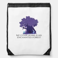 Whimsigoth Ink – Mystical Forests, Moons Magic Cla Drawstring Bag