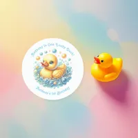 One Lucky Duck First Birthday Party Classic Round Sticker