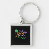 Eat Drink And Be Scary Essential Retro Graphic Keychain