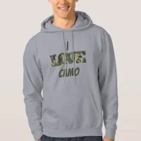 I Love Camouflage Green Brown | Hoodie