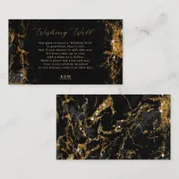 Marble Glitter Wishing Well V1 Black/Gold ID644 Enclosure Card