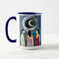 Women Looking at the Moon Artwork Mug