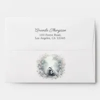 Enchanted Forest Woodland Badger Wedding Envelope