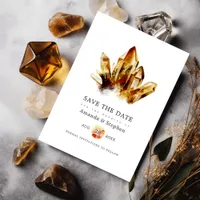 Tiger's Eye Crystals Wedding Save The Date