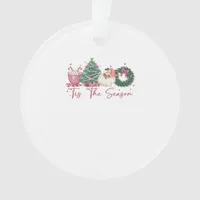Tis The Season Merry Christmas Cute Xmas Coffee Ch Ornament