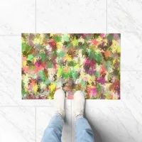 Paint Splatter Autumn Color Leaves Abstract Doormat