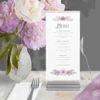 Watercolor Bouquet Wedding Lilac ID654 Menu