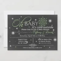 Winter Snow unisex Couple's Baby shower Invitation