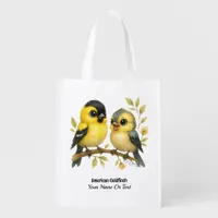 Brilliant American Goldfinch Grocery Bag