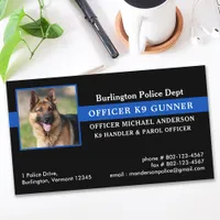Police Dog K9 Unit Law Enforcement Thin Blue Line  Business Card