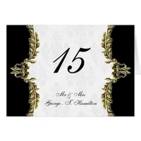 gold table seating card