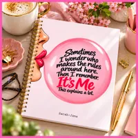 Personalized Funny Pink Bubble Gum Quote Retro Planner
