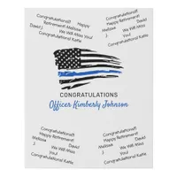 Police Party Blue Line Congratulations Guest Book