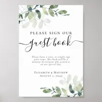 Sign Our Guest Book Eucalyptus Wedding Sign