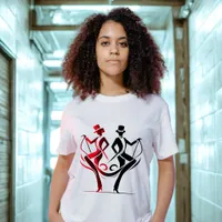 Elegant Dance Duo T-Shirt