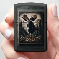 Moose In The Woods Zippo Lighter