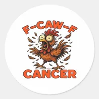 F-Caw-F Classic Vintage Cool Classic Round Sticker