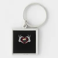 Skeleton Hand Heart Lazy - Halloween Costume Sushi Keychain