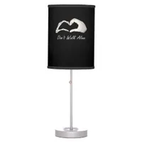 Don't Walk - White Classic - Skeleton Hands Hearts Table Lamp