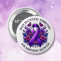 May is Cystic Fibrosis Awareness Month Button