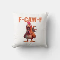 F-Caw-F Classic Basic Design Throw Pillow