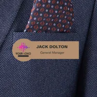 Custom Logo Employee Magnetic Or Safety Pin Name Tag